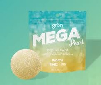 Grön Edibles - Gron Mega Pearl - Tropical Twist - Indica - 100MG