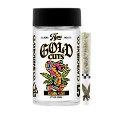 Claybourne Co. - [Claybourne] Gold Cuts Diamond Infused Pre-roll 5 pack - 2.5g - Cobra Kush (I/H) Main Image