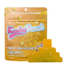 Kushy Punch - Kushy Punch | Fast Acting Full Spectrum Gummies 10ct | Pineapple | 100mg Main Image