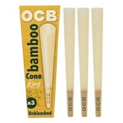 OCB bamboo| King Size | Unbleached Cones