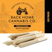 Back Home Cannabis Company - White Widow - .5G - 6PK - Hybrid - Preroll Joints