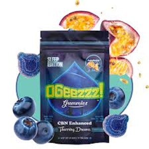 Sleep Edition - OGeez! | Gummies 10ct | Sleep Edition: Aquaberry 2:1 CBN:THC | 100mg