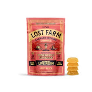 LOST FARM - Lost Farm | Live Resin Gummies (10ct) | Juicy Peach Pineapple Express | 100 mg