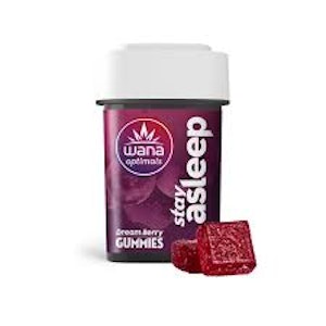 WANA - WANA Optimals | Gummies (10ct) | Dream Berry Fast Asleep 100mgCBD:20mgCBN:20mgCBG:20mgTHC:10mgMelatonin| 20mg