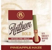 Anthem Bold | Infused Wood Tip 5 pack .5g | Pineapple Haze | 2.5g