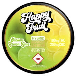 HAPPY FRUIT - Happy Fruit - Edibles - Gummies - Rosin - Sublime Lemon Lime - 100MG