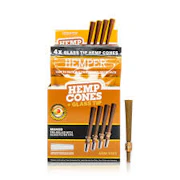 Hemper - Hemp Cones W/ Glass Tips - 1 1/4 4Pk - Mango