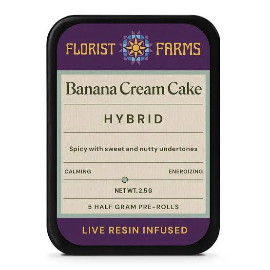 Florist Farms - Florist Farms | Live Resin Infused | Banana Cream Cake | .5g | 5pk Main Image