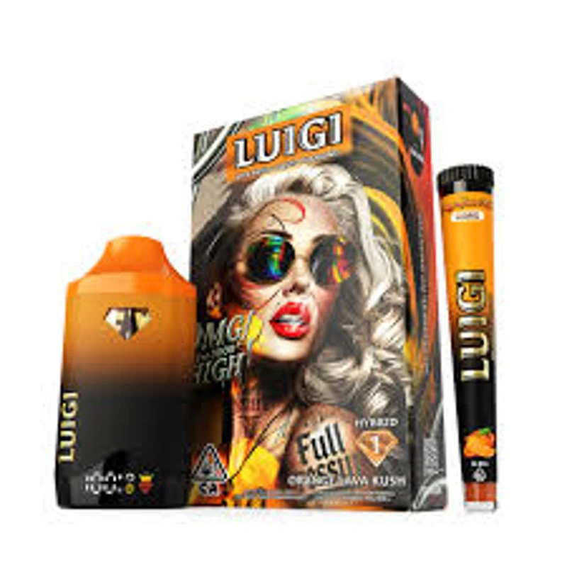 Luigi - Luigi Orange Lava Kush ALL IN ONE (I) 1g and Orange Lava Kush Infused preroll 0.5g combo pac Main Image