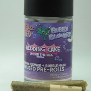 Rooted & Zooted - Wedding Cake 0.5G Bubble Hash Infused Pre-Roll (5 Pack)