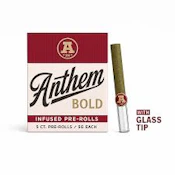Anthem Bold | Infused Glass Tip 5 pack .5g | Acapulco Gold | 2.5g