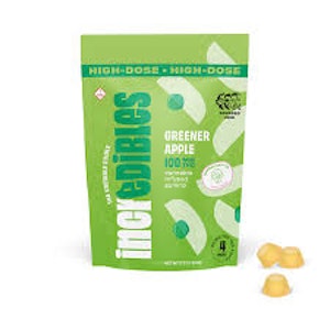 INCREDIBLES - IncrEdibles | Gummies 4 ct 25mg  | Greener Apple | 100mg