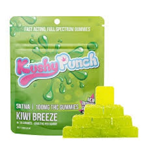 Kushy Punch - Kushy Punch | Fast Acting Full Spectrum Gummies 10ct | Kiwi Breeze | 100mg