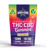Wyatt Purp THC + CBD 100mg - Gummies 10 Pack of Edibles - Assorted