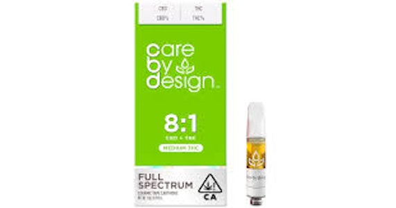 CARE BY DESIGN - Care By Design - Cartridge - 8:1 CBD + Medium THC - 1G