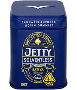 Jetty - Jetty Sour Tropical Rosin Shine Solventless Rosin Gummies Tin 100mgTHC