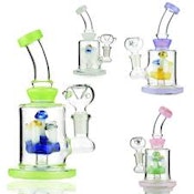 6” Slime Color Water Pipe with Mushroom Shower and 14mm Male Bowl