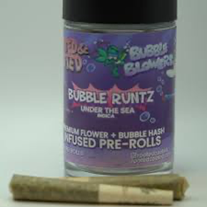 Rooted & Zooted - Bubble Runtz 0.5G Bubble Hash Infused Pre-Roll (5 Pack)