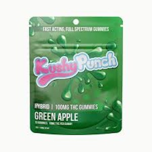 Kushy Punch - Kushy Punch | Fast Acting Full Spectrum Gummies 10ct | Green Apple | 100mg