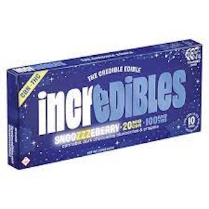 INCREDIBLES - IncrEdibles | Chocolate Bar(10ct) | Snoozzzeberry 5:1 THC:CBD | 120mg