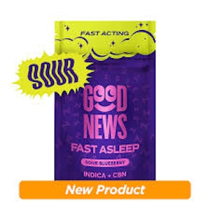 GOOD NEWS - Good News | Gummies (10ct) | Fast Asleep Sour Blueberry W/ CBN | 100 mg