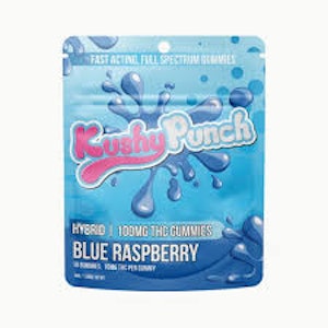 Kushy Punch - Kushy Punch | Fast Acting Full Spectrum Gummies 10ct | Blue Raspberry | 100mg