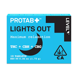LEVEL - [LEVEL] Protab - 250mg - 25mg x 10ct - THC:CBN:CBG Lights Out (I)