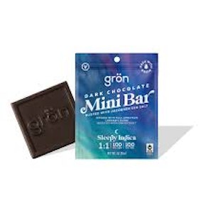 Grön - Grön | Dark Chocolate Mini Bar | Sleepy Indica 1:1 CBN:THC |  100mg