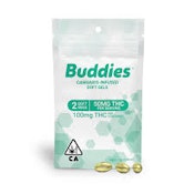Buddies- Live Resin Softgels | Hybrid | 50mg | 2ct Trial Size | 100mg