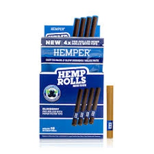 Hemper - Hemper - Mini Rolls 4pk W/ Glass Tips - Blueberry