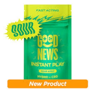 GOOD NEWS - Good News | Gummies (10ct) | Instant Play Sour Apple 1:2 THC:CBG | 100 mg