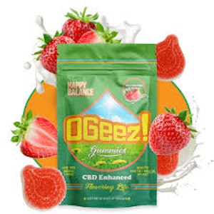 OGEEZ - OGeez! | Gummies 10ct | Happy Balance Strawberries and Cream 1:1 THC:CBD | 100mg