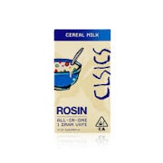 CLSICS Live Rosin All In One Vape 1g Cereal Milk