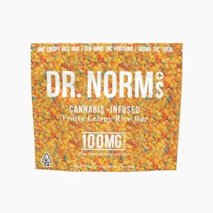 DR. NORM'S - FRUITY PEBBLES RICE KRISPY BAR 100MG - DR. NORM'S