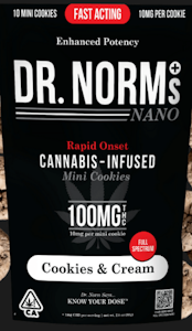 DR. NORM'S - [Dr. Norm's] Nano MAX Cookies - 100mg - Cookies & Cream (H)