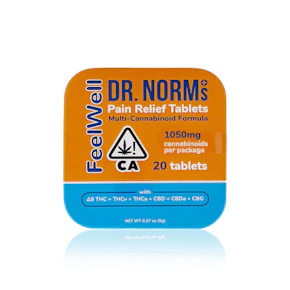 DR. NORM'S - Capsule - Pain Tablets - THC - CBN - CBD - CBG - 20 Pack - 200MG