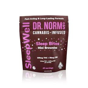 DR. NORM'S - Edible - Sleep Bites - Mini Brownies - 2:1 - 40 Count - 100MG
