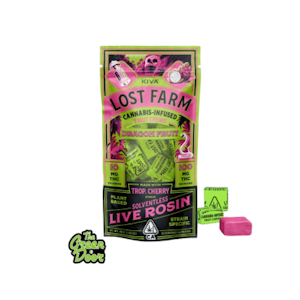Kiva - KIVA LOST FARM - Dragon Fruit Trop. Cherry - Live Rosin - Chews - 100mg