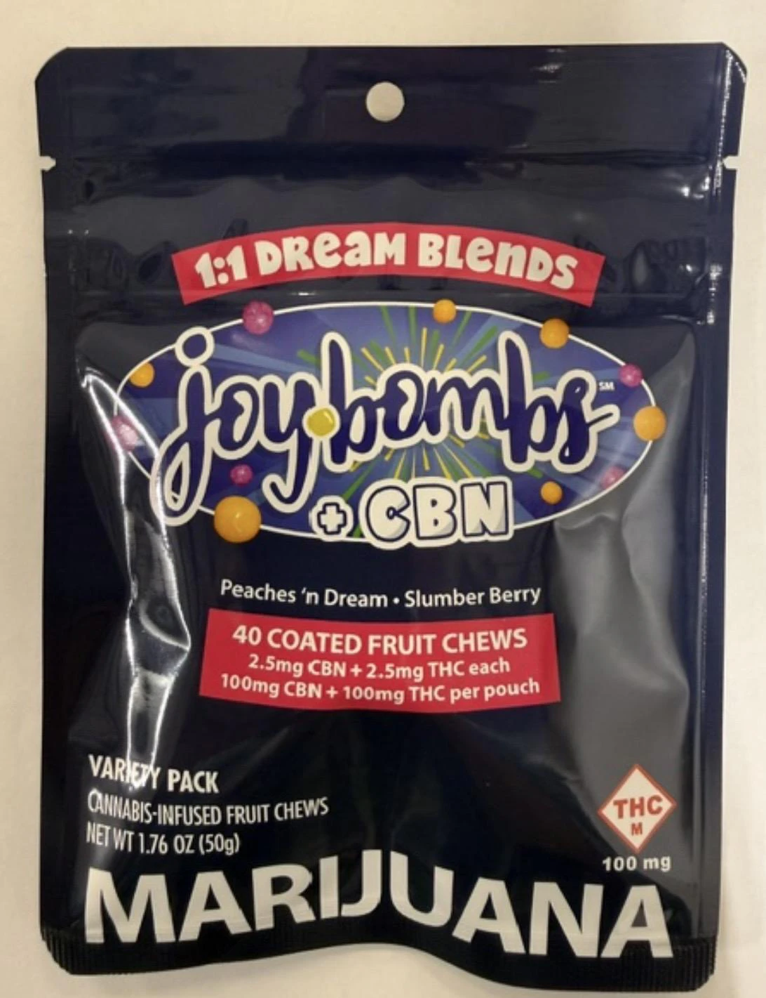 JOY BOMBS - JOY BOMBS - DREAM BLEND 1:1 THC/CBN 100 MG Main Image