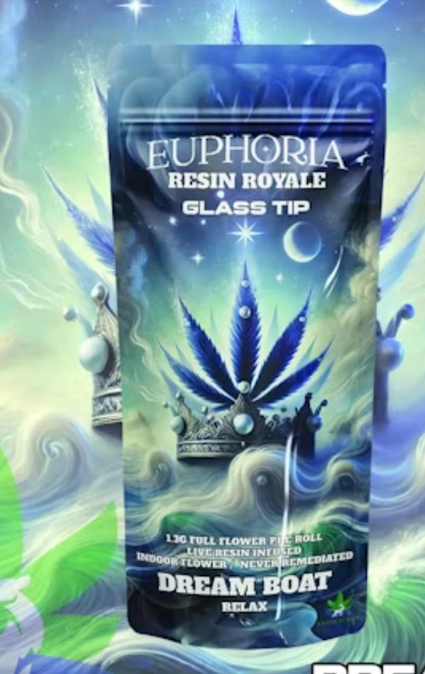 Stoned to the Bone -  Euphoria-Live Resin-Dream Boat- Euphoria Resin Royale-Indica-Pre Roll-1.3G-40.27% Main Image