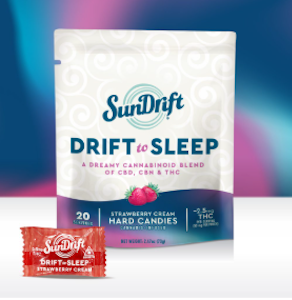 Sundrift - Sundrift- Drift to Sleep- Strawberry Cream Hard candy- 5mg per piece 20pk