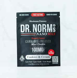 DR. NORM'S - Dr. Norm's NANO MAX Cookies & Cream Mini Cookie 100mg
