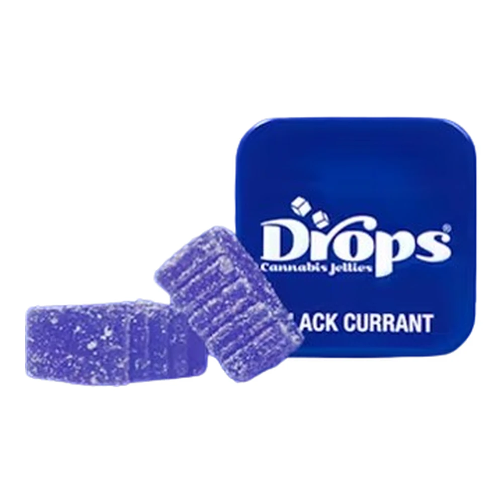 Drops - Drops | Black Currant | 1:1:1 THC:CBN:CBD | Strain-Specific Live Rosin Infused Jellies | 2pc | 100mg Main Image