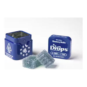 Drops | Blueberry 4:1 | Strain-Specific Live Rosin Infused Jellies | 2pc | 50mg