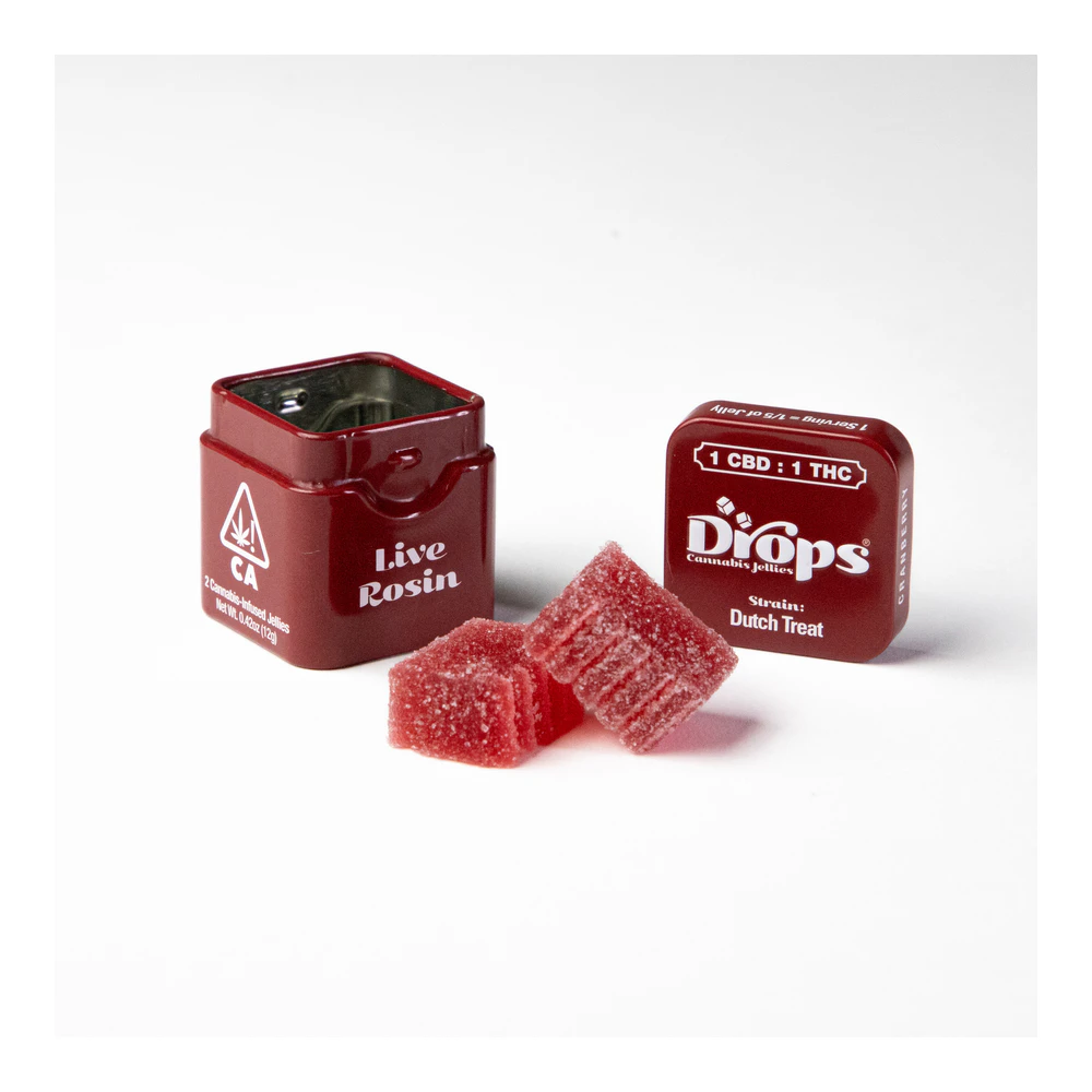 Drops - Drops | Cranberry | Strain-Specific Live Rosin Infused Jellies | 2pc | 50mg Main Image
