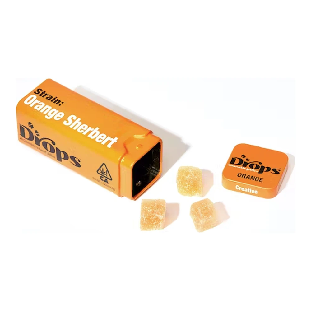 Drops - Drops | Orange | Strain-Specific Live Rosin Infused Jellies | 20pc | 100mg Main Image