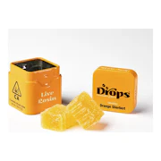 Drops | Orange | Strain-Specific Live Rosin Infused Jellies | 2pc | 100mg