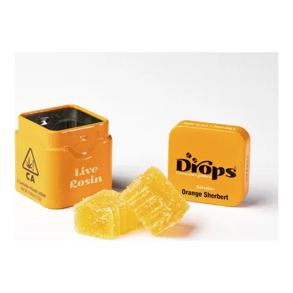 Drops - Drops | Orange | Strain-Specific Live Rosin Infused Jellies | 2pc | 100mg Main Image