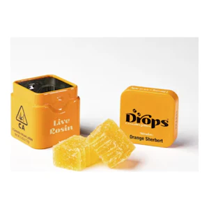 Drops | Orange | Strain-Specific Live Rosin Infused Jellies | 2pc | 100mg