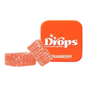 Drops | Strawberry | 1:1:2 THC:CBG:THCV | Strain-Specific Live Rosin Infused Jellies | 2pc | 50mg